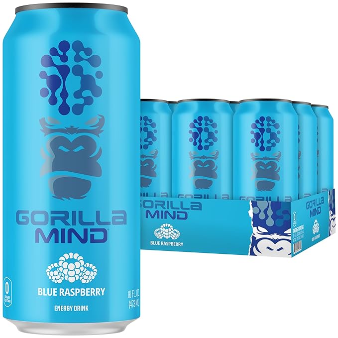 Gorilla Mind Energy Drink | Unmatched Energy · Amplified Focus | N-Acetyl-L-Tyrosine, Alpha-GPC