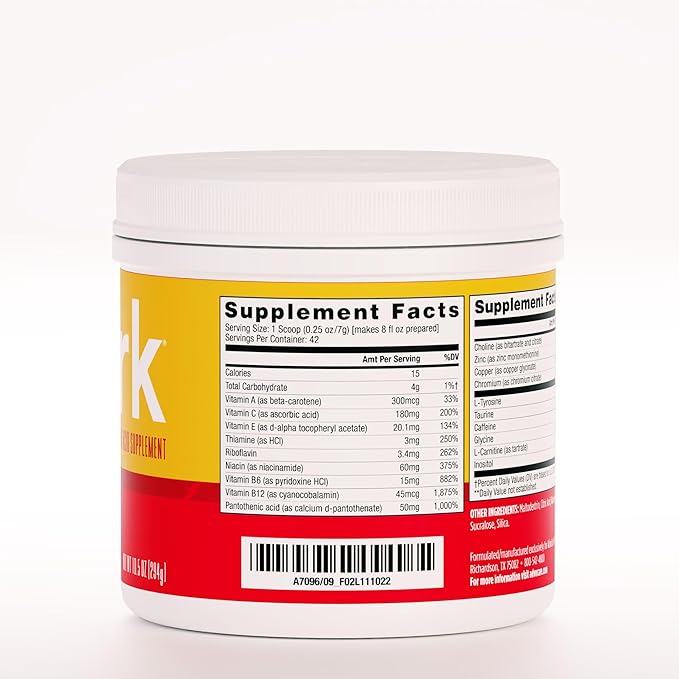 AdvoCare Spark Vitamin & Amino Acid Supplement - Focus & Energy Drink Powder Mix with Vitamin A