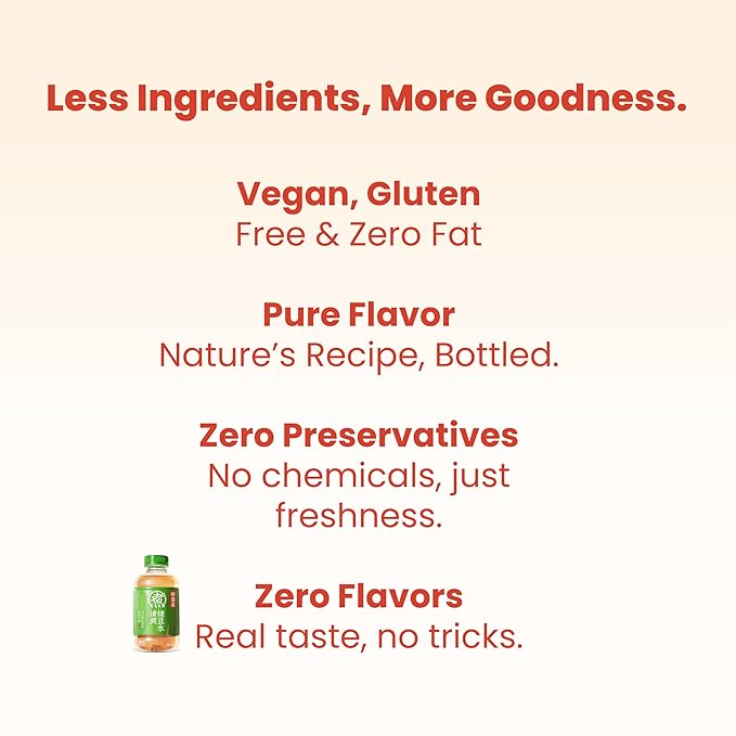 CHI FOREST Mung Beans Herbal Drink, Zero Fat, Zero Calories Beverage, 16.9 fl oz Bottles (Pack of