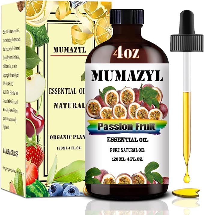 Passion Fruit Essential Oil, Passion Fruit Oil 4 Fl Oz 120ML for Diffuser Humidifier Yoga Cleaning