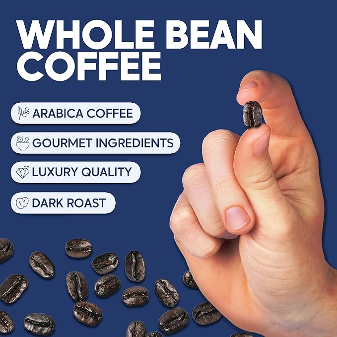 Sarasota Coffee Whole Bean Espresso | Dark Roast Gourmet Coffee Beans | Low Acid, Mold Free