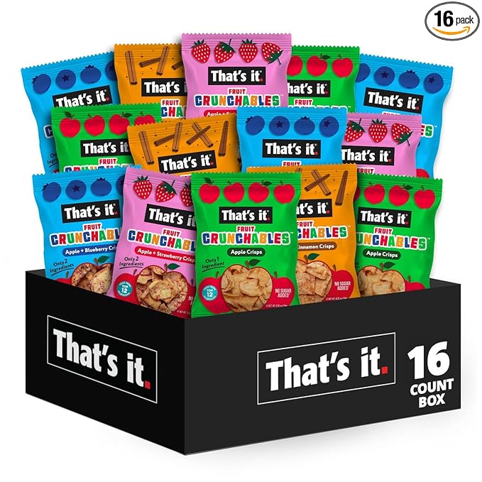 That's it. Fruit Crunchables Variety Pack, Fruit Snacks for Kids, 100% Fruit Crisps, Plant-Based
