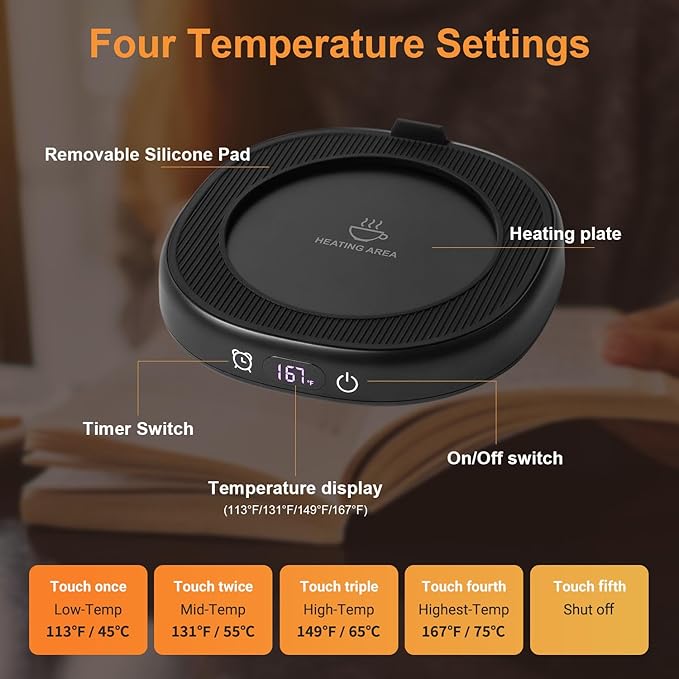 Coffee Mug Warmer & You are Awesome Mug Set, Electric Cup Warmer for Desk Office Home, Beverage