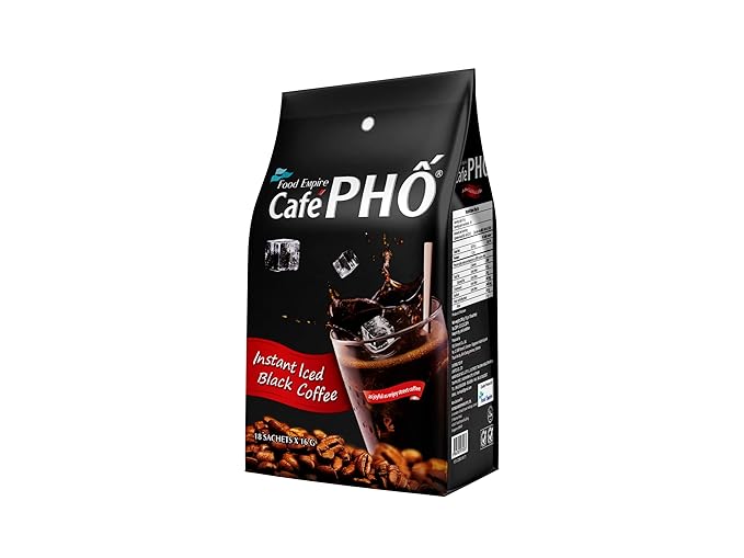 Cafe Pho Vietnamese Instant Coffee Mix, Iced Black Coffee, Cafe Den Da, Single Serve Coffee