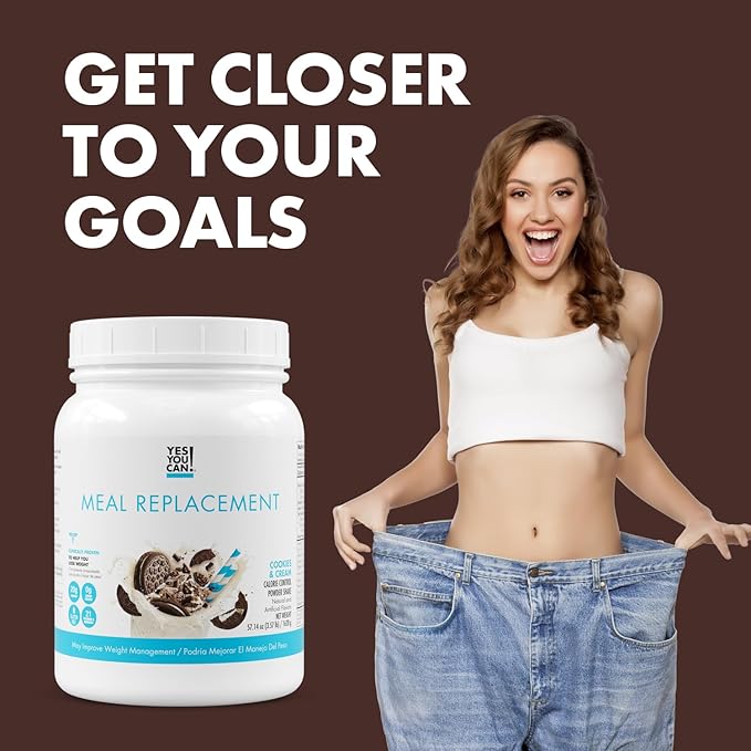 Yes You Can! Complete Meal Replacement - 15 Servings, 20g of Protein, 0g Added Sugars, 21 Vitamins