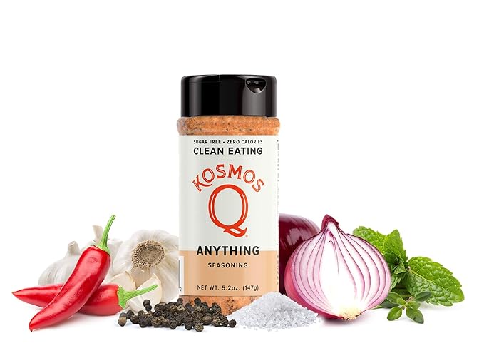 Kosmos Q Anything Seasoning, All-Purpose Spice Mix with Onion, Garlic, Paprika & Herbs, Sugar Free
