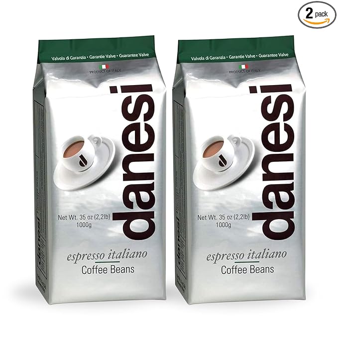 Danesi Caffe Italian Whole Coffee Beans - Espresso Coffee Beans and Medium Roast Whole Bean