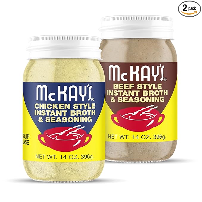 Mc Kay's Chicken and Beef Flavored Powdered Soup Seasoning, Gluten Free Instant Broth, Bullion