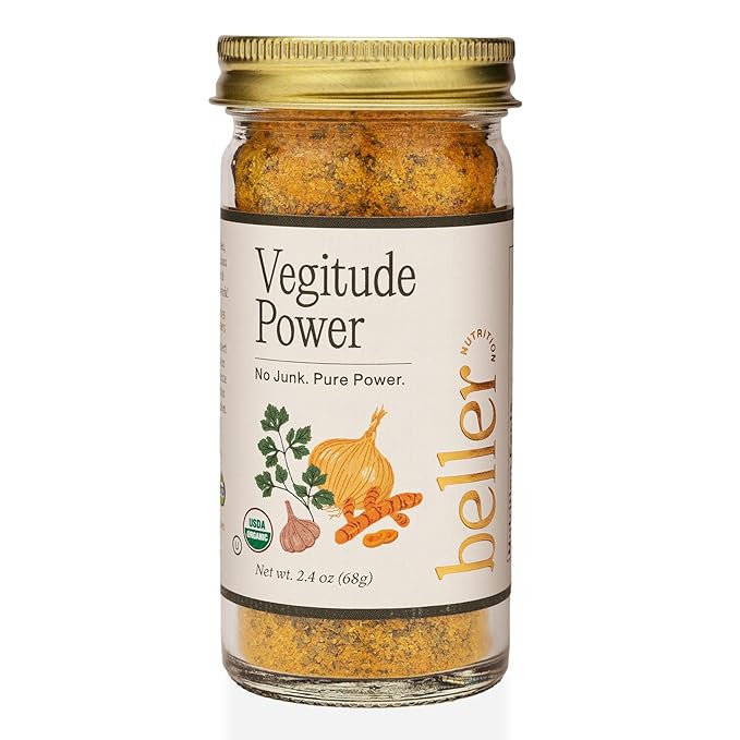 Beller Nutrition Vegitude Power | 1.4 oz | Organic Onion Powder & Garlic Powder No Salt Seasoning