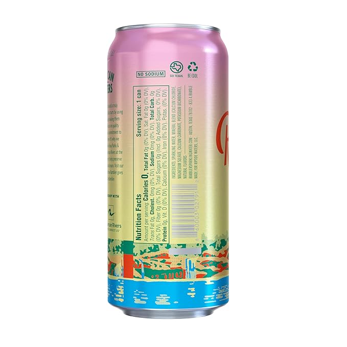 AUTX RAMBLER Sparkling Water, Texas Limestone Mineral Blend, Grapefruit Flavor, 16-Ounce Tallboy