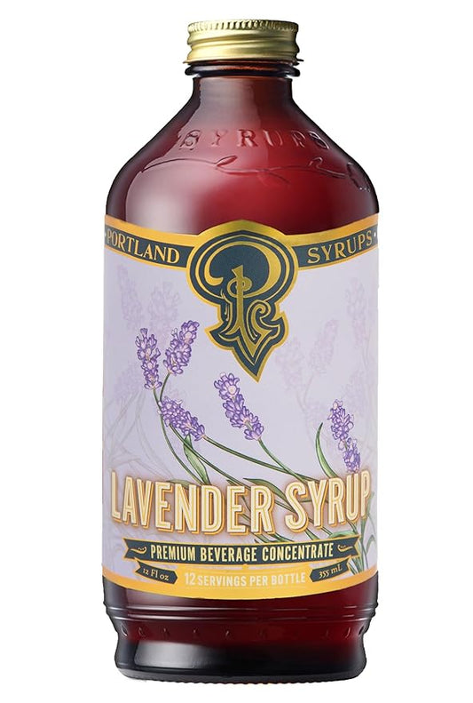 Portland Syrups Lavender Syrup - Premium Beverage Concentrate for Delicious Cocktails, Tea, Soda