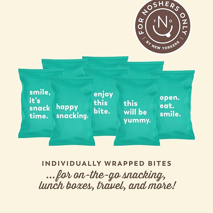 For Noshers Only Peanut Butter Bites - Gluten-Free, Vegan, Kosher Snacks - Coated, Healthy Snack