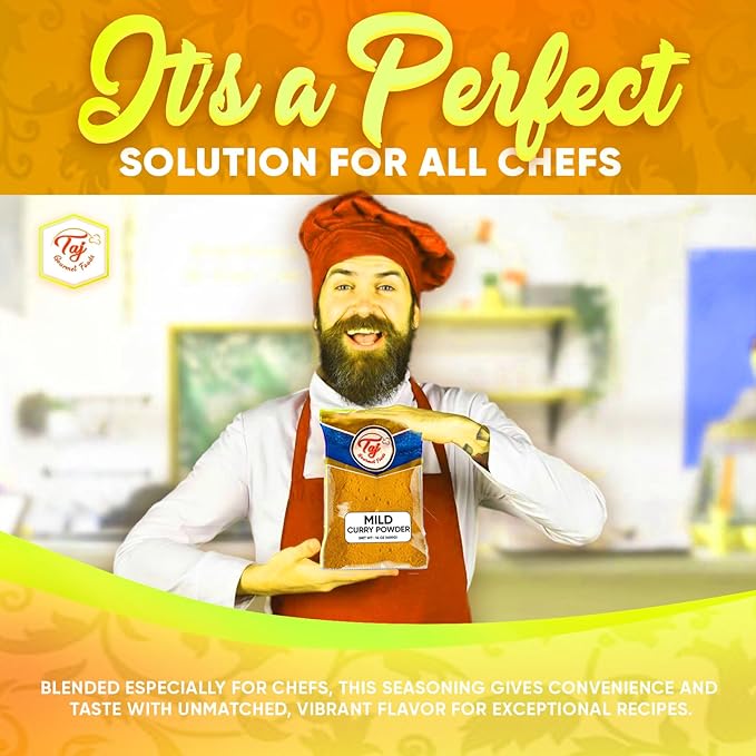 TAJ Mild Curry Powder 11-Blend Mix, 14-Ounce