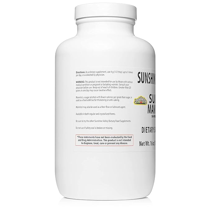 Sunshine Valley® Super Mannitol Powder, Natural & Healthy Artificial Sweetener, Ultra-Pure Sugar