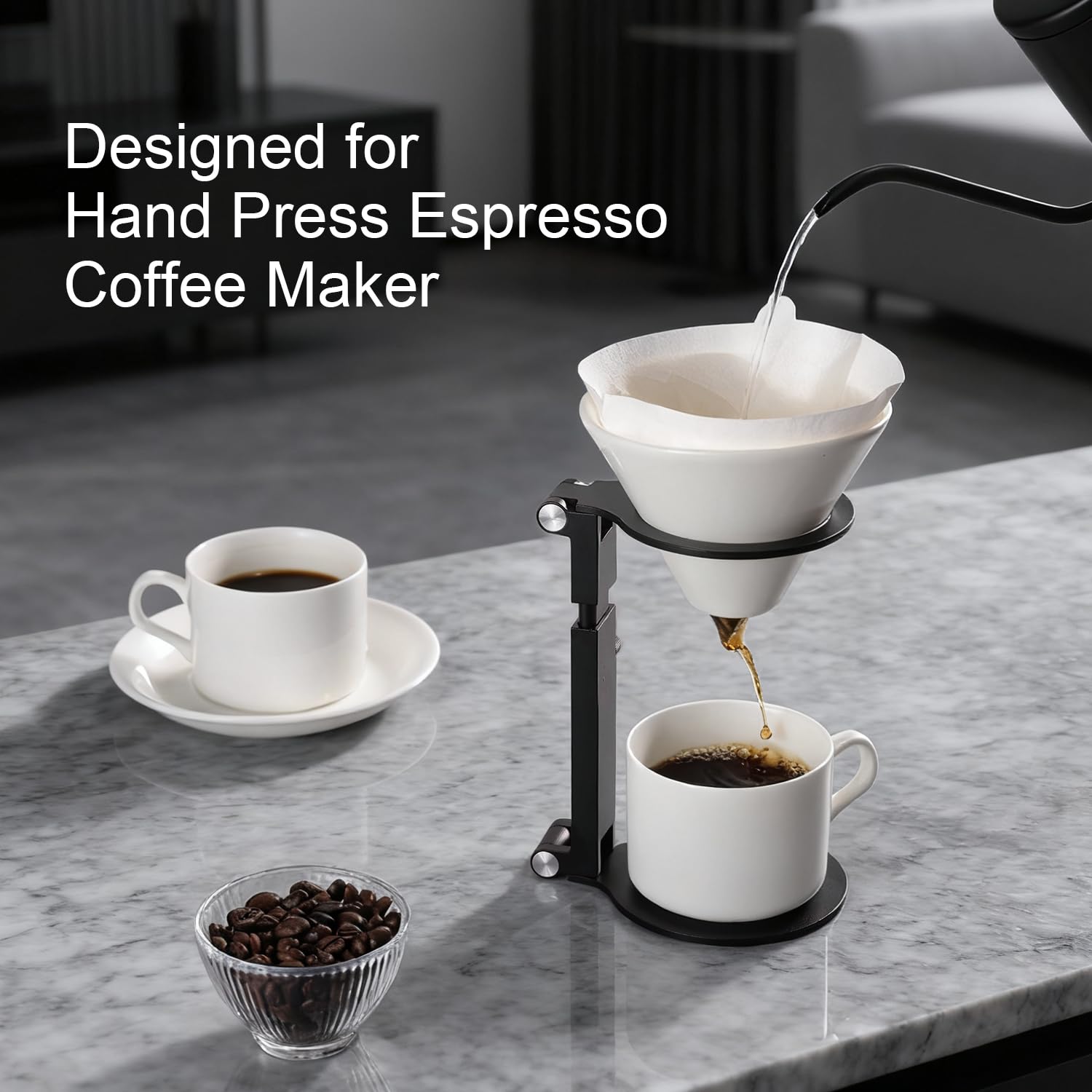 Pour Over Coffee Maker Stand, Adjustable Foldable Coffee Dripper Holder