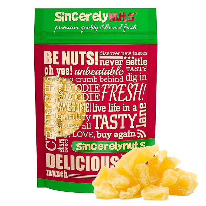 Sincerely Nuts - Dried Pineapple Chunks | Healthy Dehydrated Fruit Snack | Sweet Candied Chewy