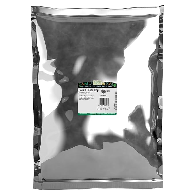 Frontier Co-op Organic Italian Seasoning 1lb - Bulk Dried Oregano, Thyme, Rosemary, Basil, Sage and