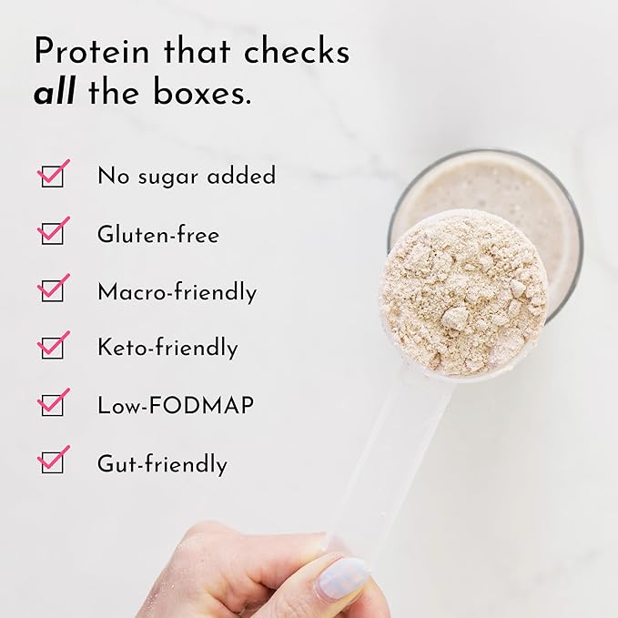 JUST INGREDIENTS Vanilla Bean Protein Powder ??20-Serving Blend with 100% Grass-Fed Whey & Organic