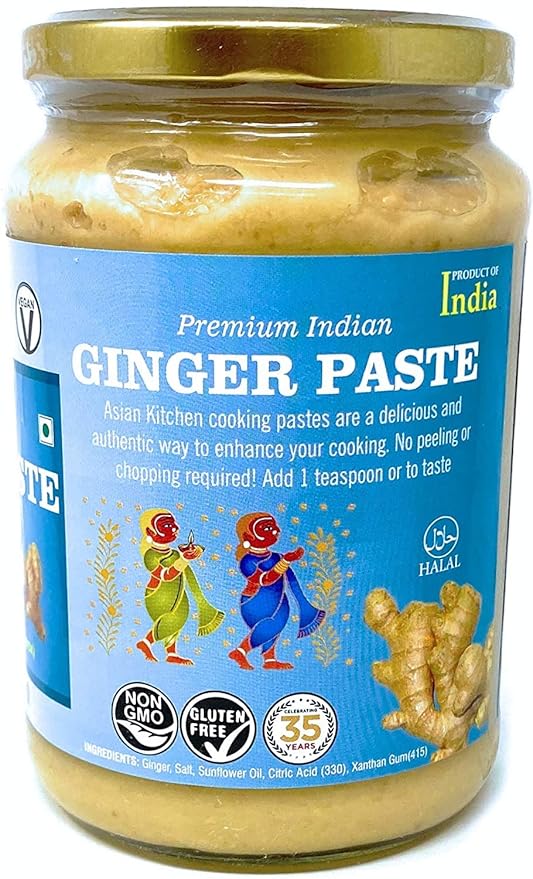 Asian Kitchen Ginger Cooking Paste 26.5oz (750g) Glass Jar ~ Vegan | Gluten Free | NON-GMO | No