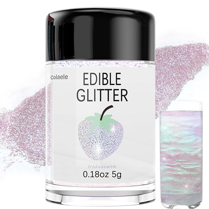 Iridescent Edible Glitter for Drinks - 5 Grams Prism Powder Cocktail Drink Glitter Food Grade