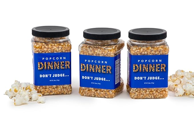 Movie Night Popcorn Kernel Jars - Wabash Valley Farms "Dinner" Popcorn Kernels, Movie Night