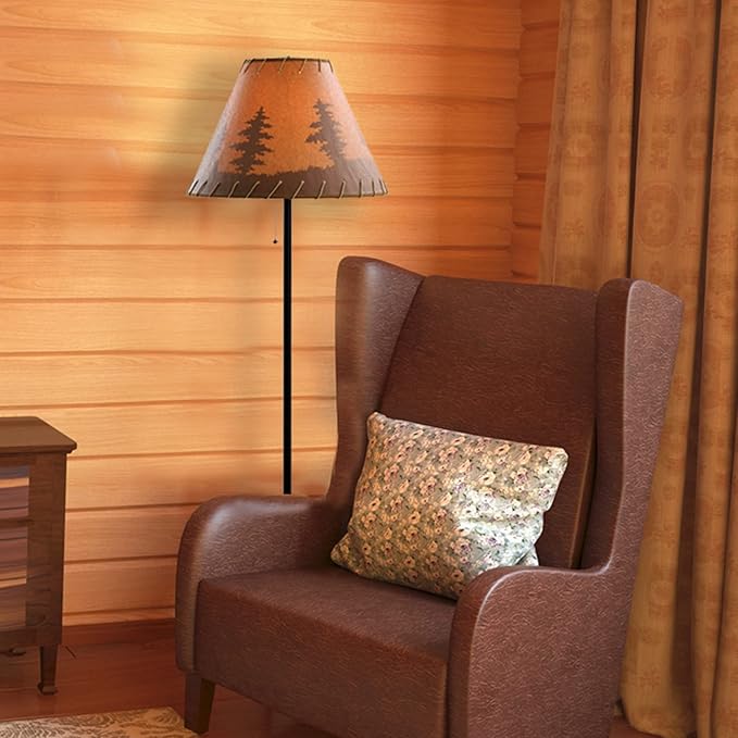 Catalina Lighting 19910-000 Rustic Cabin Lodge Floor Lamp, Standing Lamp, Living Room Light for