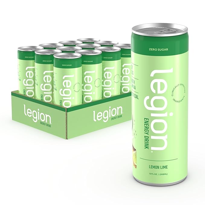 Legion Energy Drink - Naturally Sweetened and Flavored Healthy Energy Drinks - Sugar Free Energy