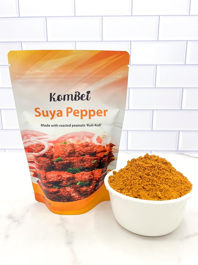 Kombei Suya Seasoning - 7oz (Suya Pepper, Suya Spice, Yaji, Premium African Seasoning for Grilling