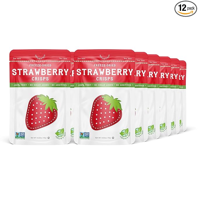 Nature’s Turn Freeze-Dried Strawberry Crisps – Healthy, Gluten-Free, Crispy & Delicious