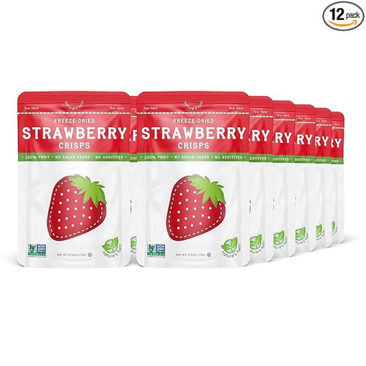 Nature’s Turn Freeze-Dried Strawberry Crisps – Healthy, Gluten-Free, Crispy & Delicious
