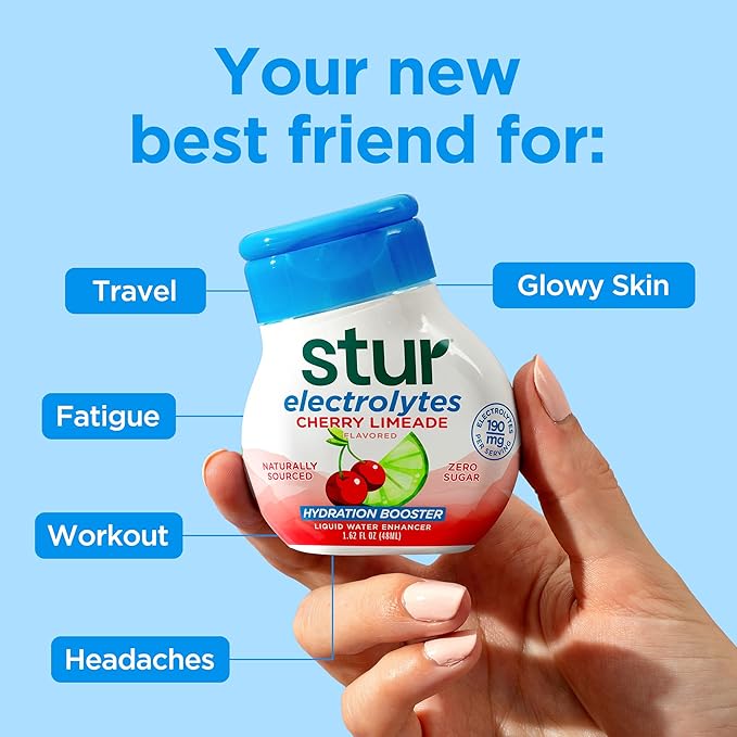 Stur Electrolyte Water Enhancer | Sweetened with Stevia | High in Vitamin C & Antioxidants | Sugar