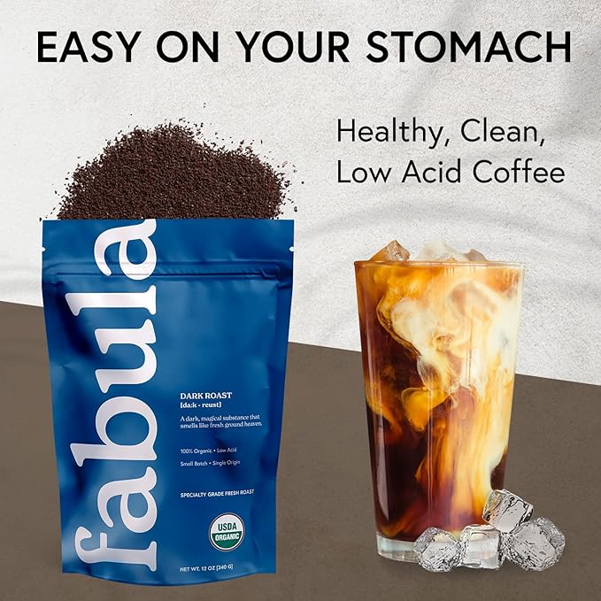 Fabula Coffee Cold Brew Freshly Ground - Organic - Low Acid - Single Origin - Non-GMO - Mold Free