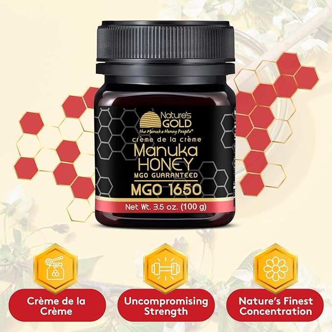 Nature’s Gold Raw Manuka Honey, Certified High MGO | Authentic MGO, 100% Pure Genuine Traceable