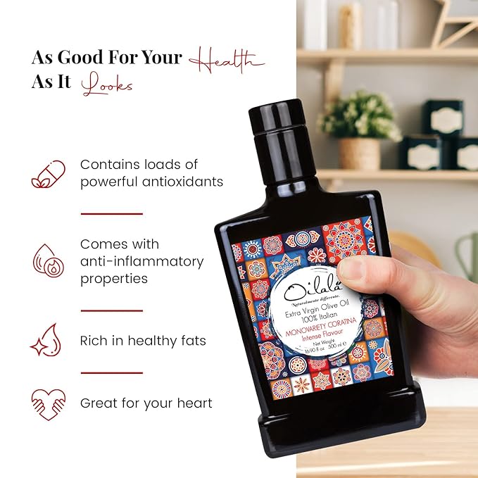 Oilala Extra Virgin Olive Oil, Robust Flavor, High Polyphenols, 707 mg/kg London IOOC Gold Medal!