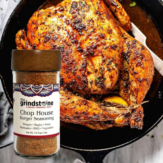 The Grindstone, Salt-Free Chop House Burger Seasoning, Spice mix for Burgers, BBQ, Veggies, Pasta