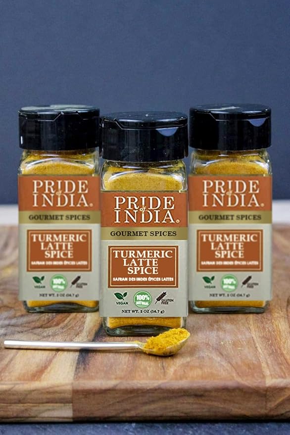 Pride of India – Turmeric Latte Spice Mix – Gourmet & Warm Tea Spice Blend – Healthy/Gluten-Free