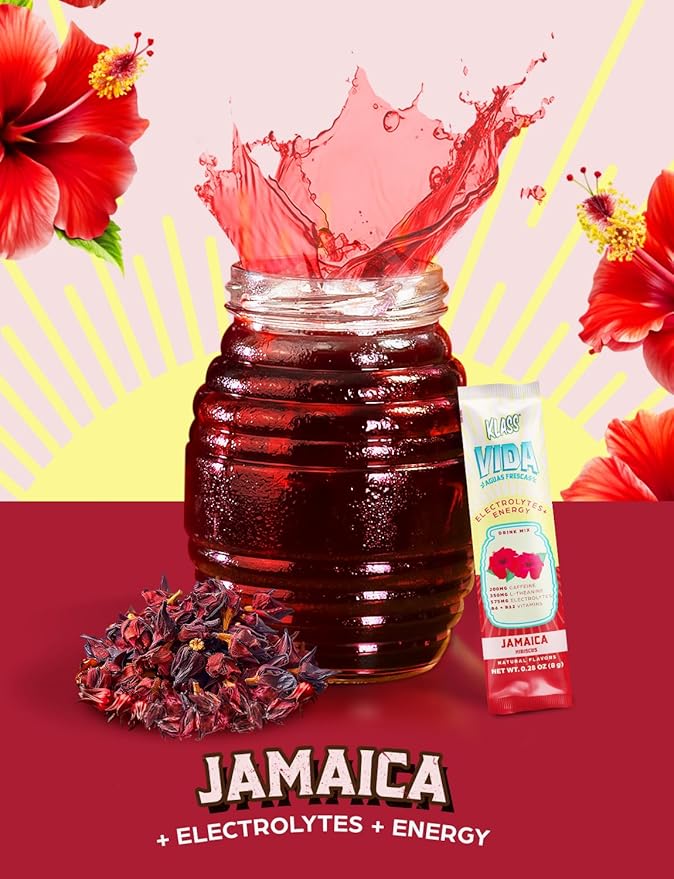 Hydration + Energy Electrolyte Drink Mix ??Hibiscus Agua Fresca Flavor | Sugar-Free Powder with
