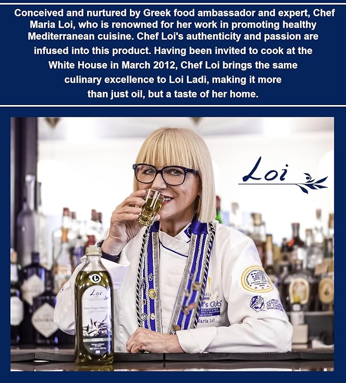 Loi Ladi - Extra Virgin Olive Oil from Crete, Greece by Chef Maria Loi, Authentic and Unfiltered