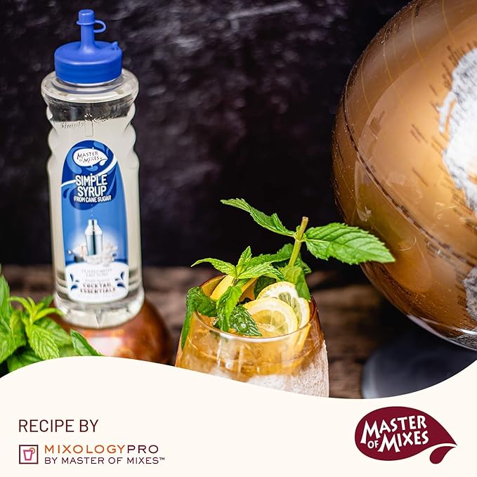 Master of Mixes Cocktail Essentials Simple Syrup, 375 ML Bottle (12.7 Fl Oz)