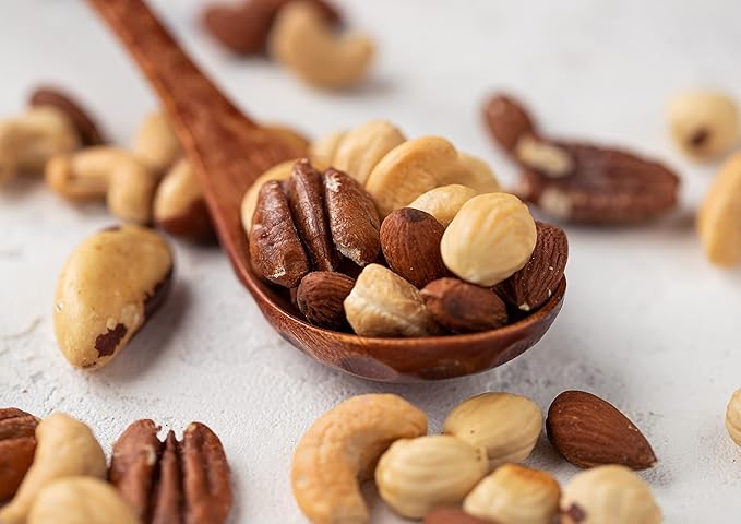 Organic Deluxe Nuts Mix, 1 Pound ??A Blend of Dry Roasted Pecans, Cashews, Filberts, Almonds and