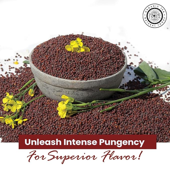 Pride of India – Black Mustard Seed – Gourmet & Vegan Indian Spice – Pungent/Spicy Flavor – Dry