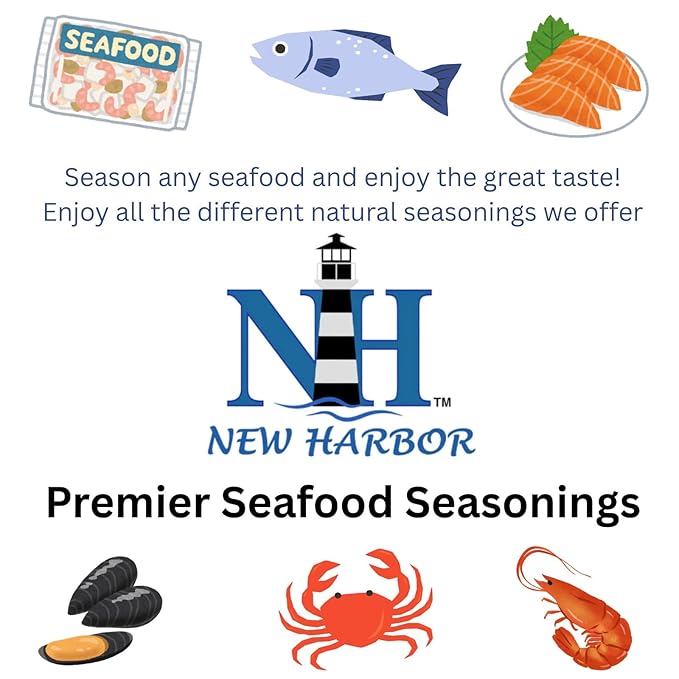 New Harbor Seasoning - Lemon Garlic | All Natural Seasoning | Perfect for Grilled Fish, Shrimp &