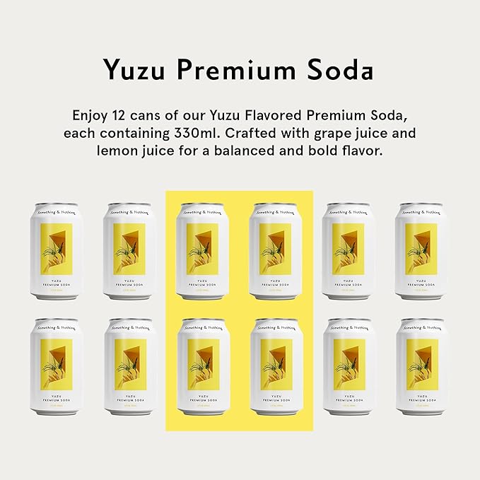 Something & Nothing Yuzu Flavoured Sparkling Water | Lightly Carbonated, Full Flavoured with Added