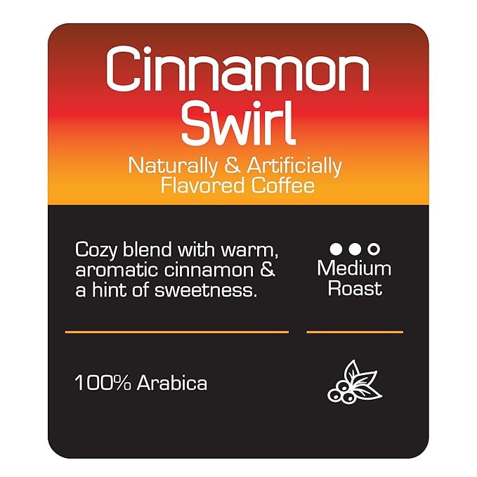Roast Ridge Single Serve Coffee Pods for Keurig K Cup Brewers, Cinnamon Swirl, Medium Roast, 100