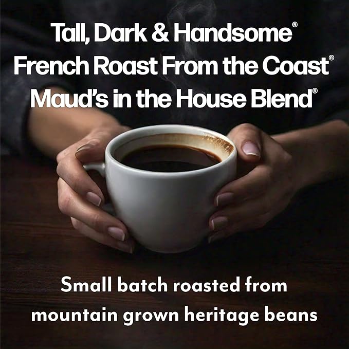 Maud's Dark Roast, Medium Roast & French Roast Coffee Pods Bundle, 54 ct, Recyclable Single Serve