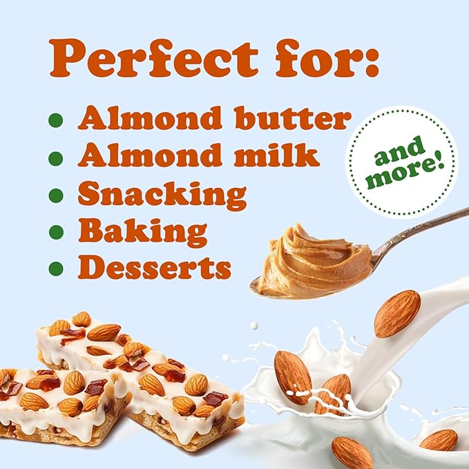 Food to Live - Organic Imported Raw Almonds, 2 Pounds Non-GMO, Whole, Raw, No Shell, Unpasteurized