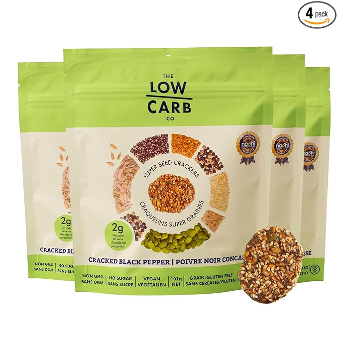 Super Seed Crackers, Gluten Free & Keto Friendly Healthy Snacks, Vegan, Zero Sugar, Paleo &