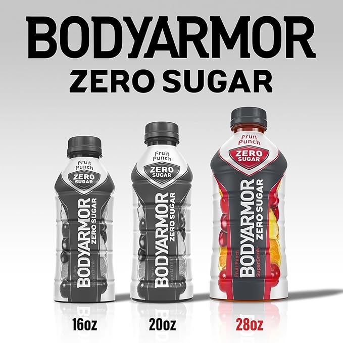 BODYARMOR ZERO Sugar Fruit Punch, Sugar Free Sports Drink - Low-Calorie Hydration - Natural Flavors