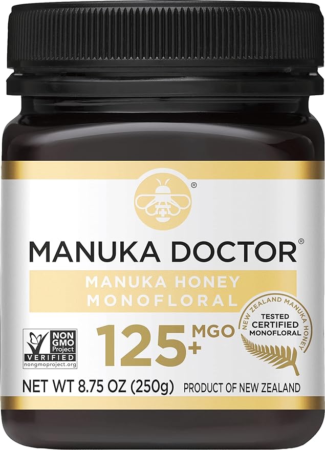 MANUKA DOCTOR - MGO 125+ Manuka Honey Monofloral, 100% Pure New Zealand Honey. Certified.