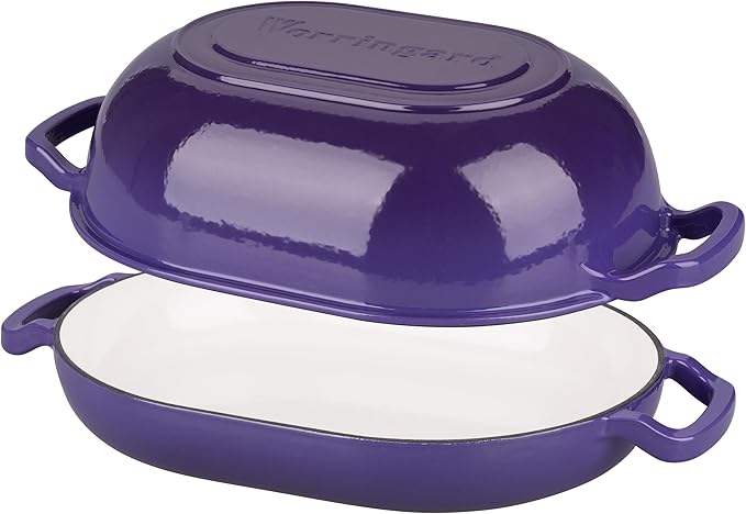 Enameled Cast Iron Sourdough Bread Oven, Dutch Oven, Loaf Cast Iron Bread Pan for Homemade Bread
